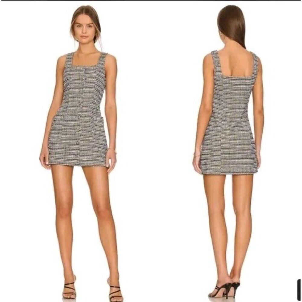 $148 Free People Maxx Mini Shift Dress Women’s Size Medium Midnight Combo